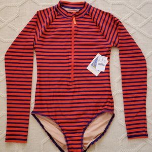 Crewcuts striped long sleeve swimsuit with tags